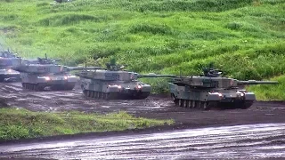 Japan's Mitsubishi Type 90 Tank Rheinmetall L44 120mm Gun Live-Fire 1800m APFSDS & HEAT Rounds JGSDF