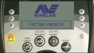 Minelab explorer se pro, the menu...)