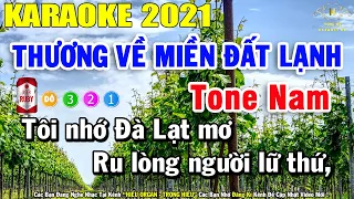 Thương Về Miền Đất Lạnh Karaoke Tone Nam Nhạc Sống | Trọng Hiếu