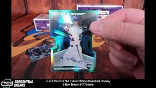 2023 Panini Elite Extra Edition Baseball Hobby 5 Box Break #11