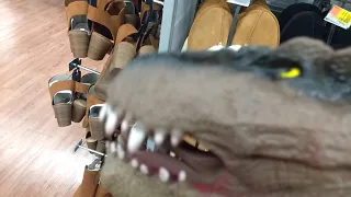 Dinosaur puppet in Walmart