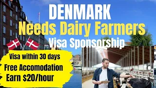 Farm Jobs in Denmark 🇩🇰 | Visa Sponsorship Jobs in Denmark| Dairy Farm Jobs in Denmark