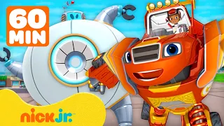 Blaze and the Monster Machines | 60 MINUTOS de Resgates de ROBÔ 🤖 com Blaze e AJ | Nick Jr.