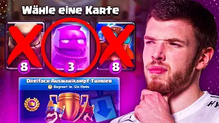😨❌NUR MITTE-KARTEN WÄHLEN im 3x Auswahl Turnier... (extremer Frust) | Clash Royale Deutsch