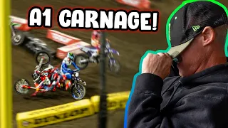 The Track Was Brutal!! A1 Supercross Crashes