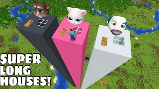 I found SUPER LONG HOUSE OF TALKING TOM ANGELA AND HANK in Minecraft - Gameplay - Coffin Meme