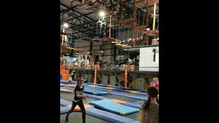 Gymnast Fails To Land Triple Full Twist On A Trampoline