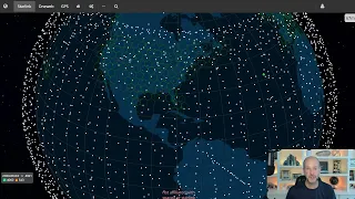 Starlink satellites, the string of lights in the night sky.