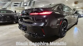 NEW ARRIVAL! 2023 BMW 760i Black Sapphire Metallic on Smoke White EXHAUST TEST