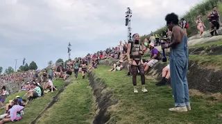 Bass Canyon 2021 walk from mid level to the pit