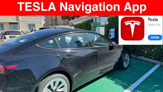 TESLA APP UPDATE with trip planner and supercharger location in your phone for Model 3/Y full review