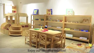 Montessori school preschool childcare center wooden classroom furniture setup suppliers in China