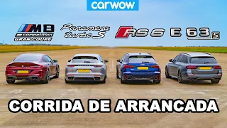 BMW M8 GC vs Audi RS6 vs AMG E63 S vs Porsche Panamera - CORRIDA DE ARRANCADA