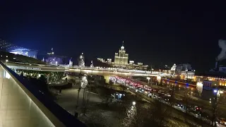 🎄 CHRISTMAS IN RUSSIA. 2021 NEW YEAR IN MOSCOW Part 2. Парк Зарядье, Вид на Ночную Москву.