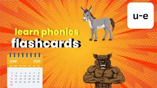 Learn the "u-e" Sound | Phonics Flash Card Video for Kids