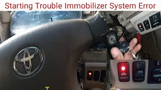 Toyota Innova Engine Starting Trouble | Immobilizer System Error Toyota Innova