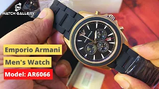 Emporio Armani Black Dial Men's Watch | AR6066 | Unboxing | Watch Gallery