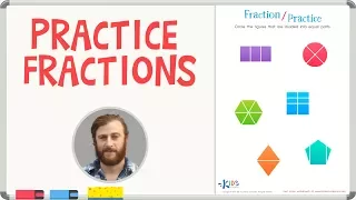 Practice Fractions - Math for 1st Grade