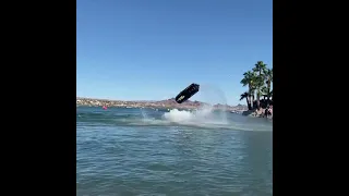 Professional Jet Ski Freerider Amazes Crowd By Doing Multiple Flips on Jet Ski At Beach