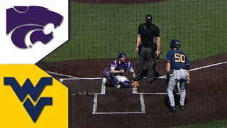 #24 West Virginia vs Kansas State Baseball Highlights (CATCHER SITS ON PLATE) College Baseball