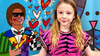 Nastya receives drawing lessons from a famous contemporary artist | Funny story for kids