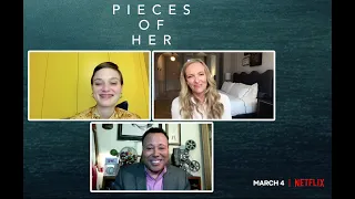 Toni Collette & Bella Heathcote dish on their new Netflix series "Pieces Of Her" with Tim Estiloz