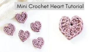 Crochet a Mini Heart in 5 Minutes! Crochet Heart Tutorial