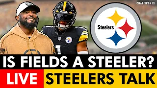 Steelers Talk LIVE: Justin Fields Trade Rumors HEAT UP + Full 2024 Steelers Offseason Prediction