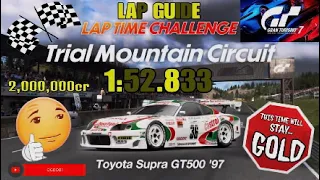 GT7|Lap Time Challenge|Trial mountain Circuit|Lap Guide|GOLD