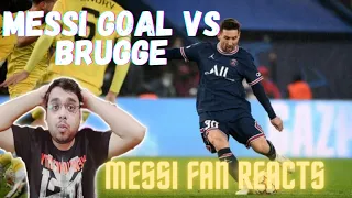 Messi goal vs Club Brugge Live Reaction | Messi goal vs Club Brugge | Messi goal vs Brugge