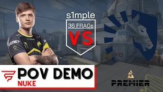 CS:GO | s1mple POV Game 36 Kills - Nuke | NaVi vs Liquid - BLAST Premier Global Final 2020