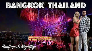 8 Best Bangkok Rooftop Bars & Nightlife Spots - Thailand 2023 - 4K HDR - Bangkok Nocą