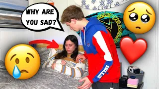 BEING SAD TO SEE HOW MY BOYFRIEND REACTS... (CUTE)