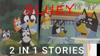 Bluey  book stories 2 in 1  bluey at the pool and at the creek read aloud bedtime stories for kids