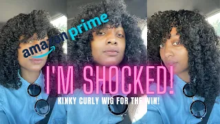 People thought this was my FRO!! Afro Kinky Curly Amazon wig for the win!