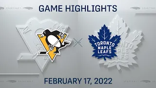 NHL Highlights | Penguins vs. Maple Leafs - Feb. 17, 2022