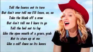 Madonna - Don't Tell Me Karaoke / Instrumental with lyrics on screen