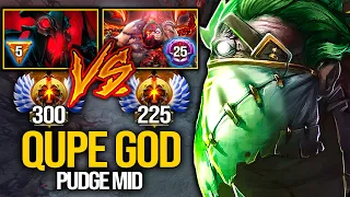 Qupe Pudge VS Shadow Fiend Mid!!! Pudge God Is Back | Pudge Official