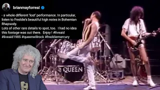 Brian May Recalls Iconic Live Aid Performance and Shares Rare Live Aid Rehearsal Footage