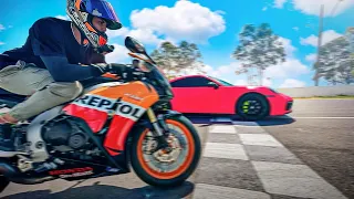 RAACHA - PORSCHE 911 VS REPSOL CBR1000 DO THIAGO REIS !! 😱