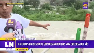 🔴 Viviendas de CHOSICA EN RIESGO por crecida de río por CICLÓN YAKU