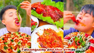 mukbang | Braised pork sausage | Chicken and goose | Big crab | Big lobster | songsong and ermao