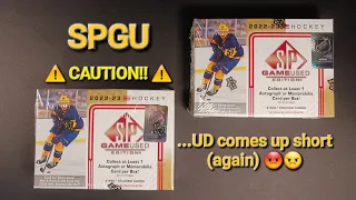 ENOUGH IS ENOUGH!  2022-23 SP GAME USED EDITION HOCKEY 2-BOX BREAK, TO BE CONTINUED... #hockeycards