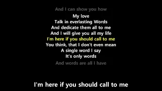Words (Lyrics) - Bee Gees