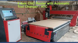 4 Axis CNC router with Automatic Tool Changer realized with Audioms ETH-MCI motion controller