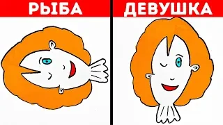 38 ПРОСТЫХ И ВЕСЕЛЫХ ИДЕЙ ДЛЯ РИСОВАНИЯ