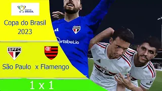 Melhores Momentos de São Paulo 1 x 1 Flamengo | Final da Copa do Brasil 2023 | Recriado no PES 2023