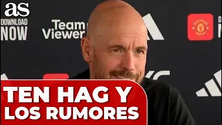 TEN HAG se HARTA de los RUMORES de FICHAJES del MANCHESTER UNITED