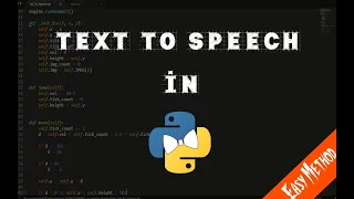 How to build a TEXT TO SPEECH app under 3 min & 8 lines using PYTHON and PYTTSX !!