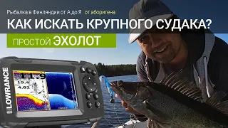 Крупный судак на эхолоте или поиски крупного судака простым эхолотом